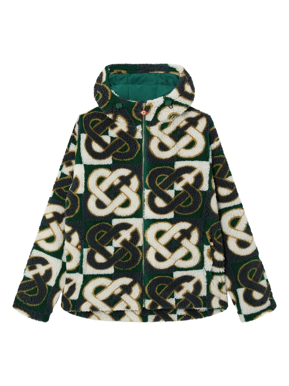 Casablanca Men's Monogram Logo Sherpa Jacket