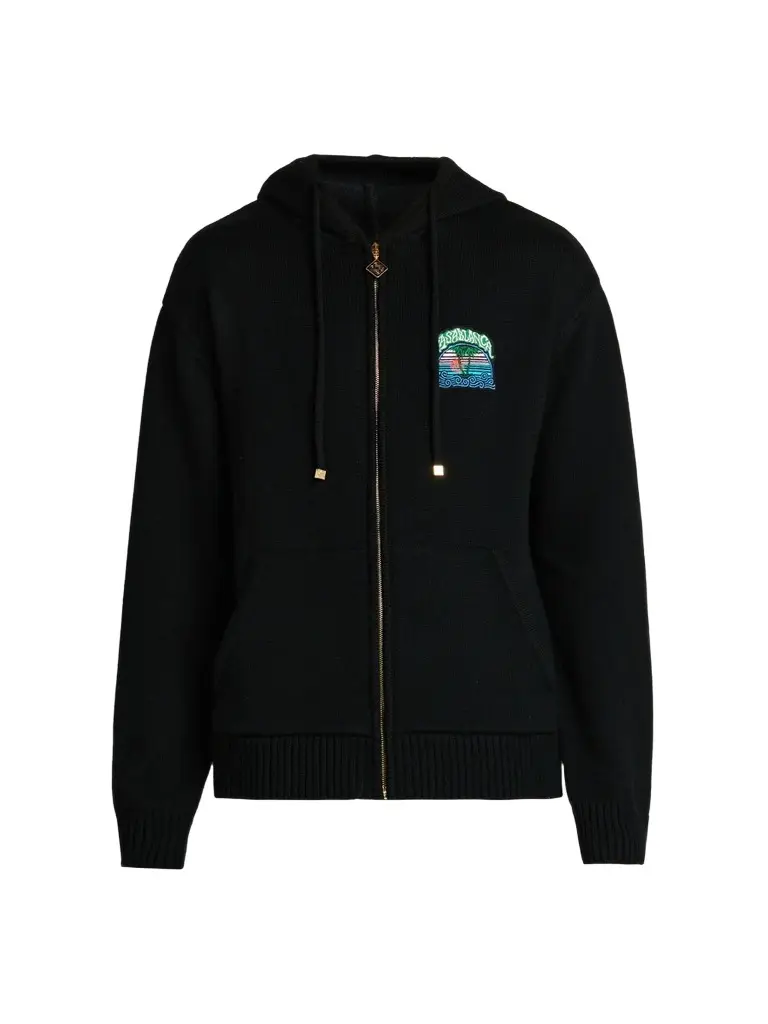 Casablanca Men's Palm Tree Cotton Full-Zip Hoodie