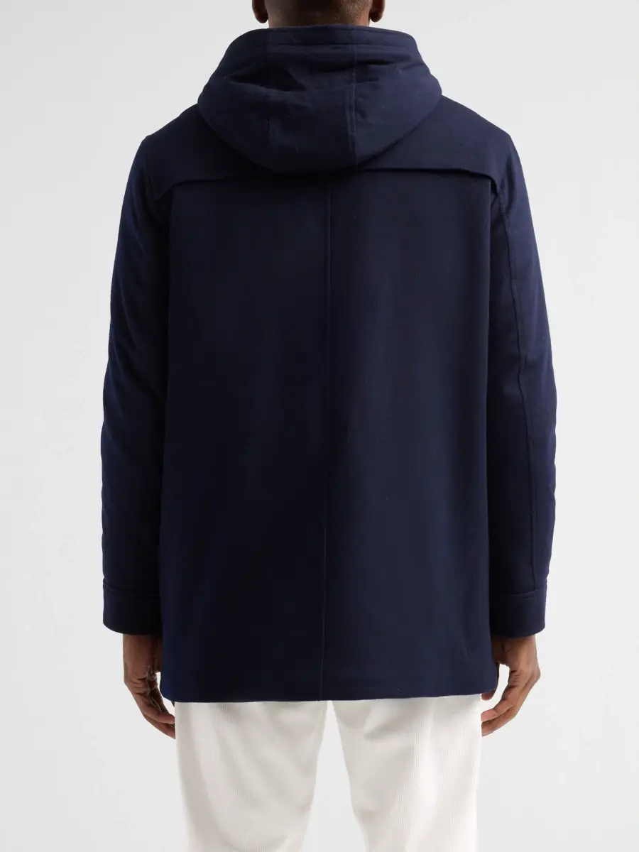 Canali Men's Hooded Wool-Cashmere Duffle Coat | Thumbnail 3