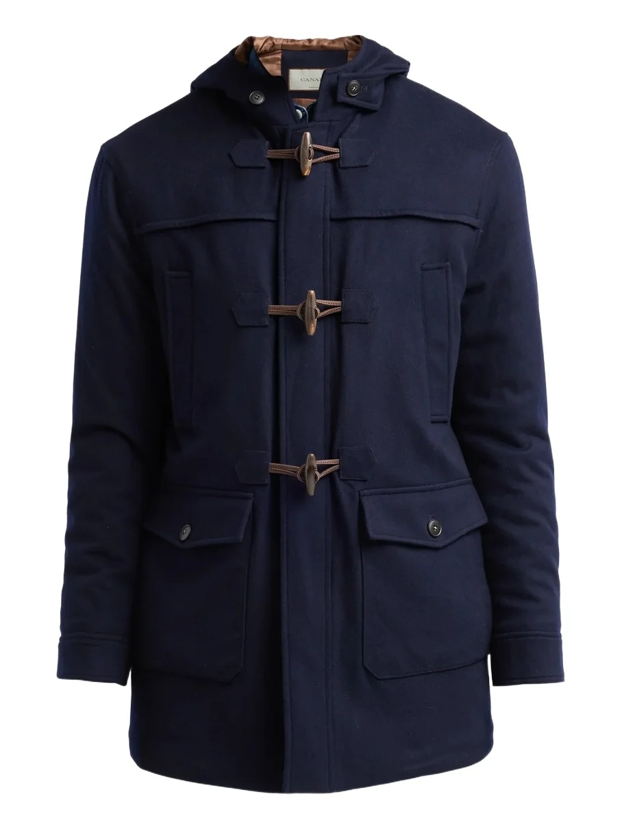 Canali Men's Hooded Wool-Cashmere Duffle Coat