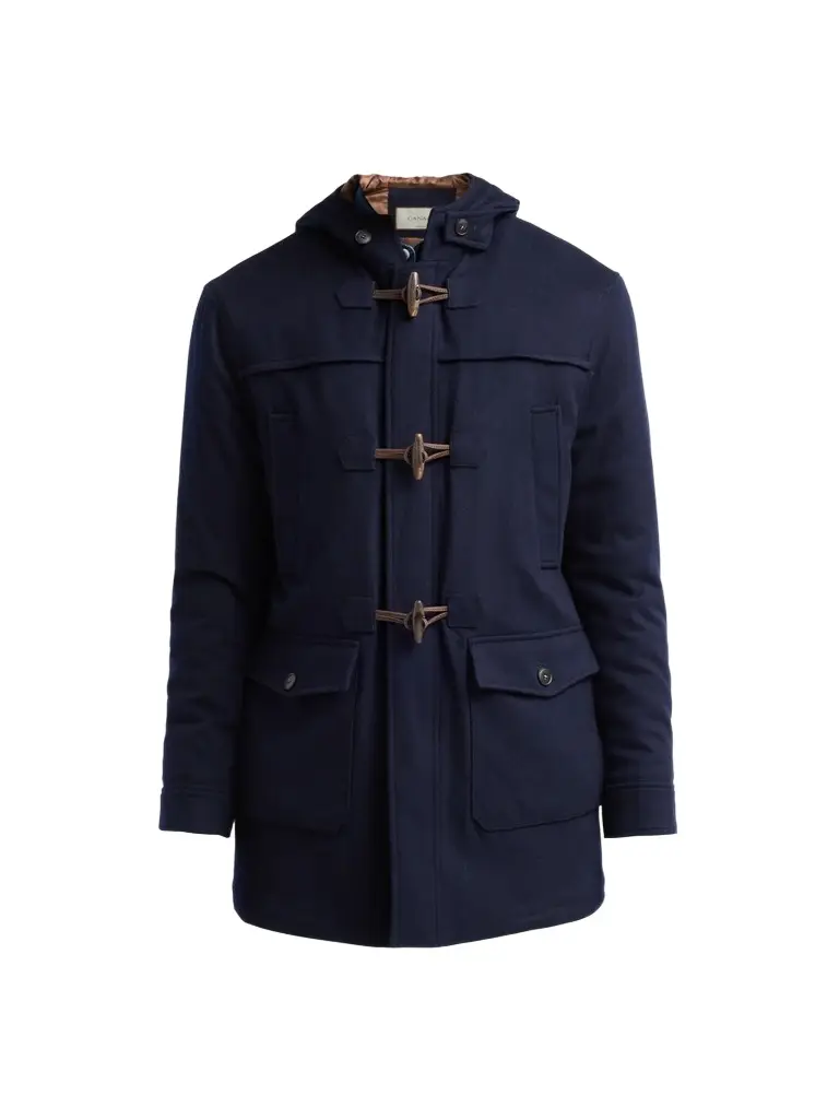 Canali Men's Hooded Wool-Cashmere Duffle Coat