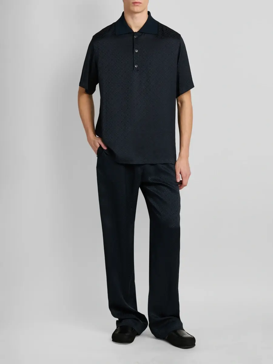 Casablanca Men's Monogram Satin Trousers | Thumbnail 2 Casablanca Men's Monogram Satin Trousers | Thumbnail 2