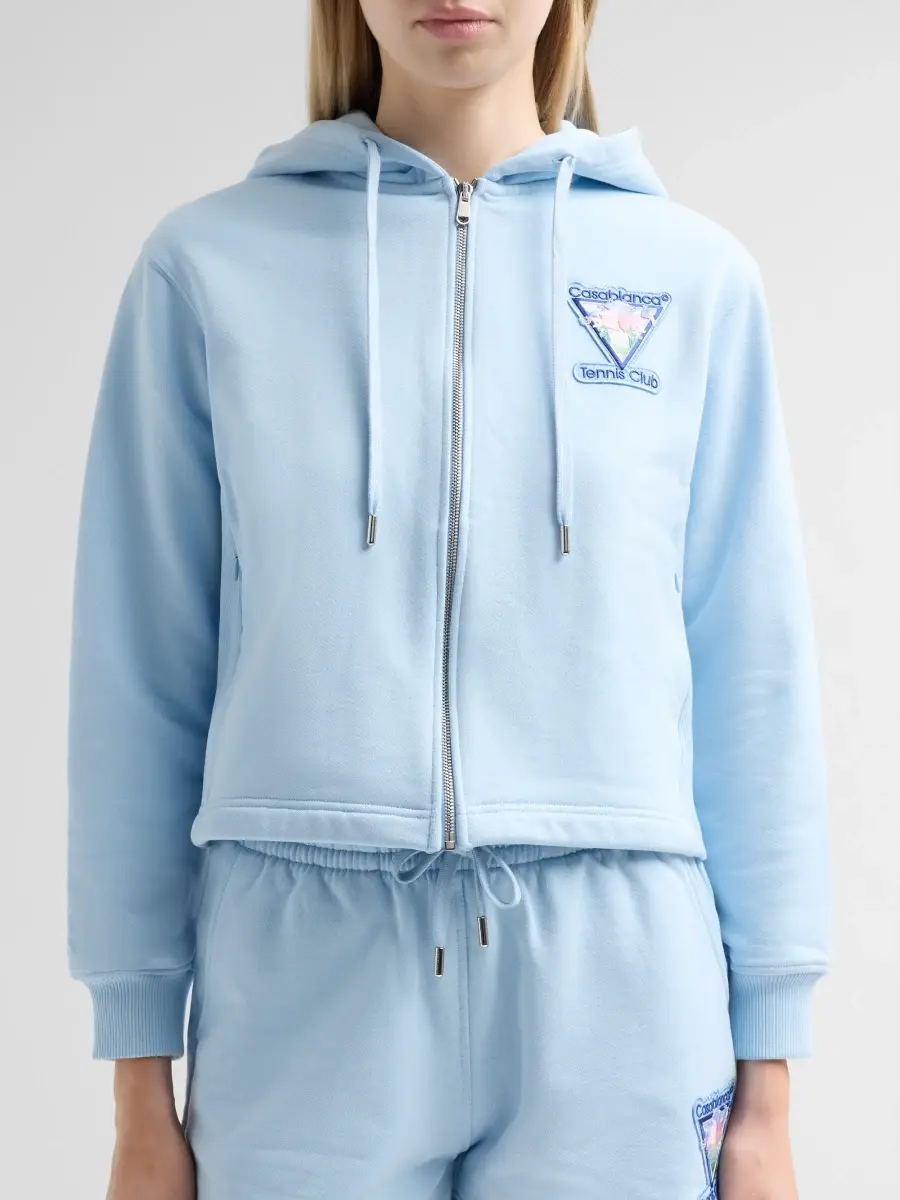Casablanca Women's Tennis Club Icon Full-Zip Hoodie | Thumbnail 5 Casablanca Women's Tennis Club Icon Full-Zip Hoodie | Thumbnail 5
