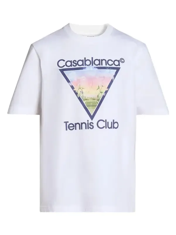 Casablanca Men's Tennis Club Cotton Crewneck T-Shirt