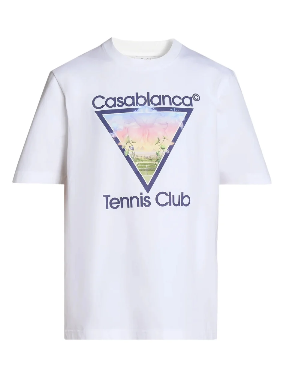 Casablanca Men's Tennis Club Cotton Crewneck T-Shirt