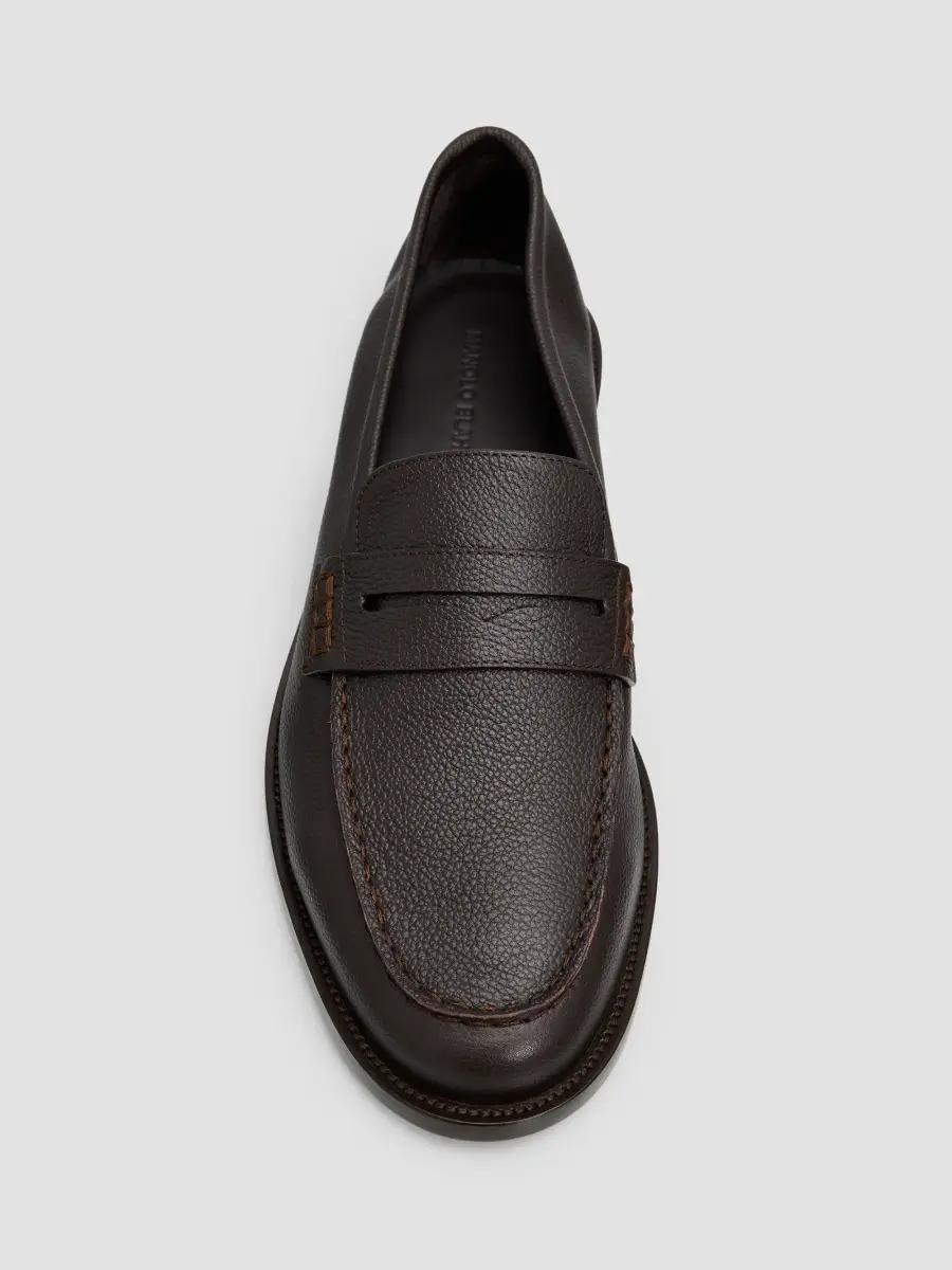 Manolo Blahnik Men's Perry Leather Penny Loafers | Thumbnail 6 Manolo Blahnik Men's Perry Leather Penny Loafers | Thumbnail 6
