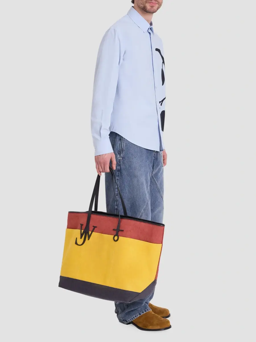 JW Anderson Men's XL Anchor Canvas & Leather Tote Bag | Thumbnail 2 JW Anderson Men's XL Anchor Canvas & Leather Tote Bag | Thumbnail 2