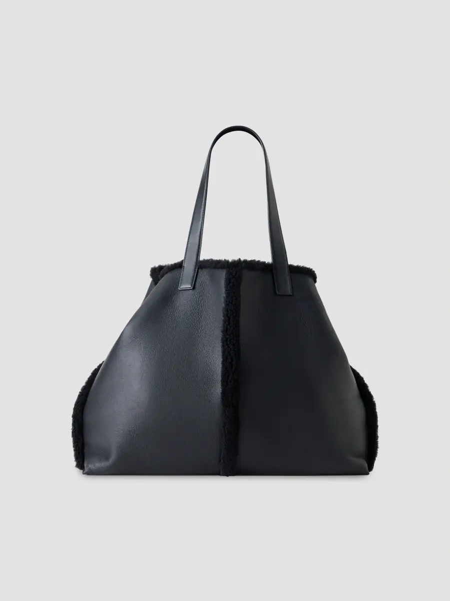 Akris Women's Ai Reversible Leather & Shearling Tote Bag | Thumbnail 3