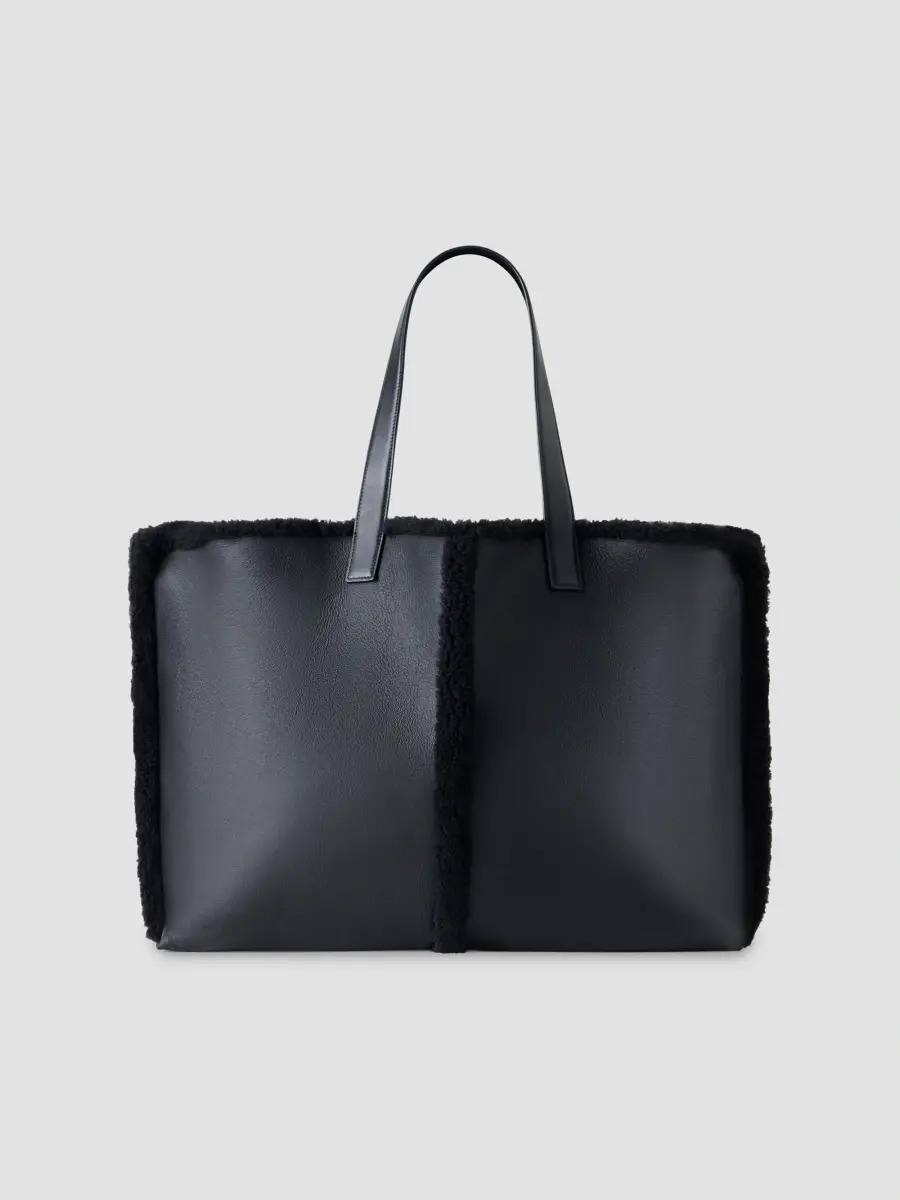Akris Women's Ai Reversible Leather & Shearling Tote Bag | Thumbnail 4
