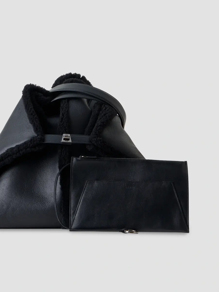 Akris Women's Ai Reversible Leather & Shearling Tote Bag | Thumbnail 8