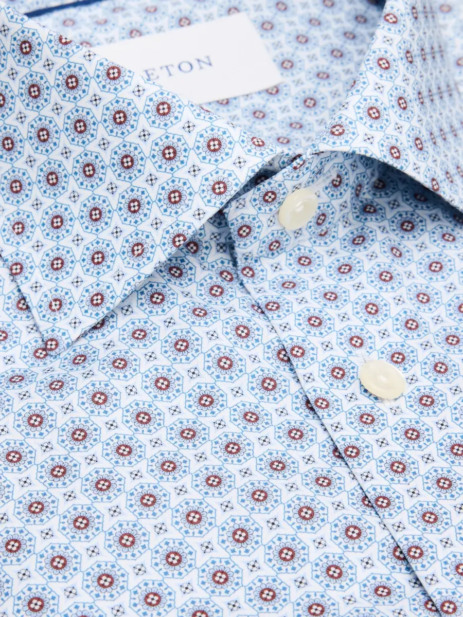 Eton Men's Slim-Fit Diamond Geometric Print Dress Shirt | Thumbnail 2 Eton Men's Slim-Fit Diamond Geometric Print Dress Shirt | Thumbnail 2
