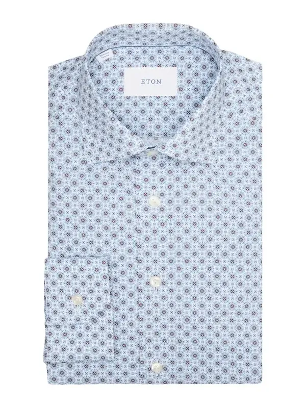 Eton Men's Slim-Fit Diamond Geometric Print Dress Shirt