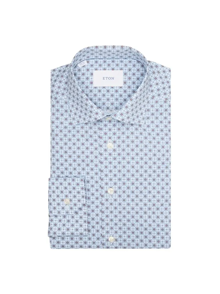 Eton Men's Slim-Fit Diamond Geometric Print Dress Shirt