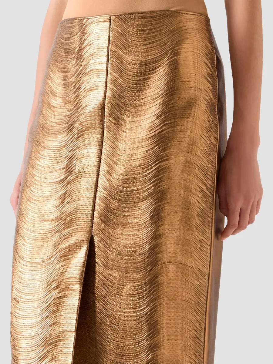 Akris Women's Lamé Leather Pencil Skirt | Thumbnail 5 Akris Women's Lamé Leather Pencil Skirt | Thumbnail 5