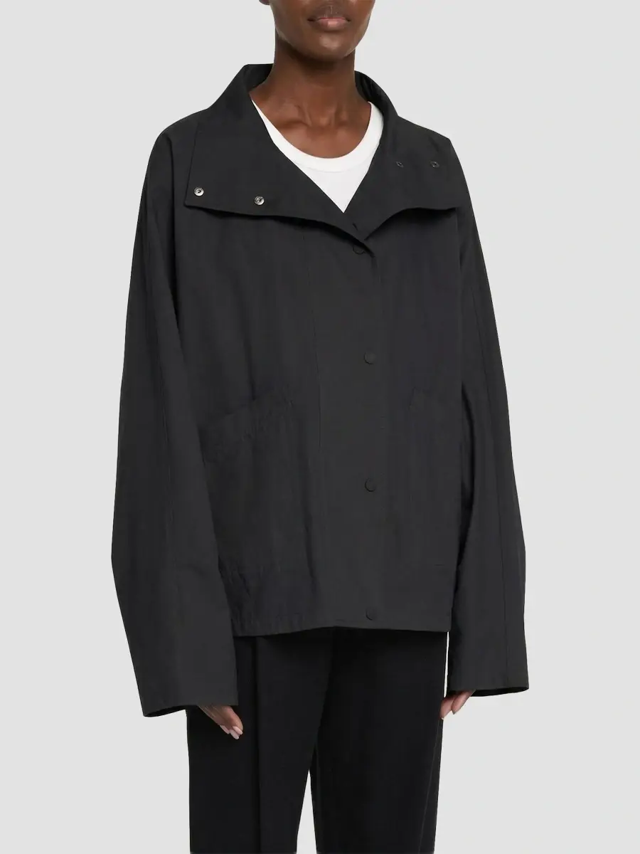 TOTEME Women's Organic Cotton-Blend Stand-Collar Jacket | Thumbnail 4 TOTEME Women's Organic Cotton-Blend Stand-Collar Jacket | Thumbnail 4