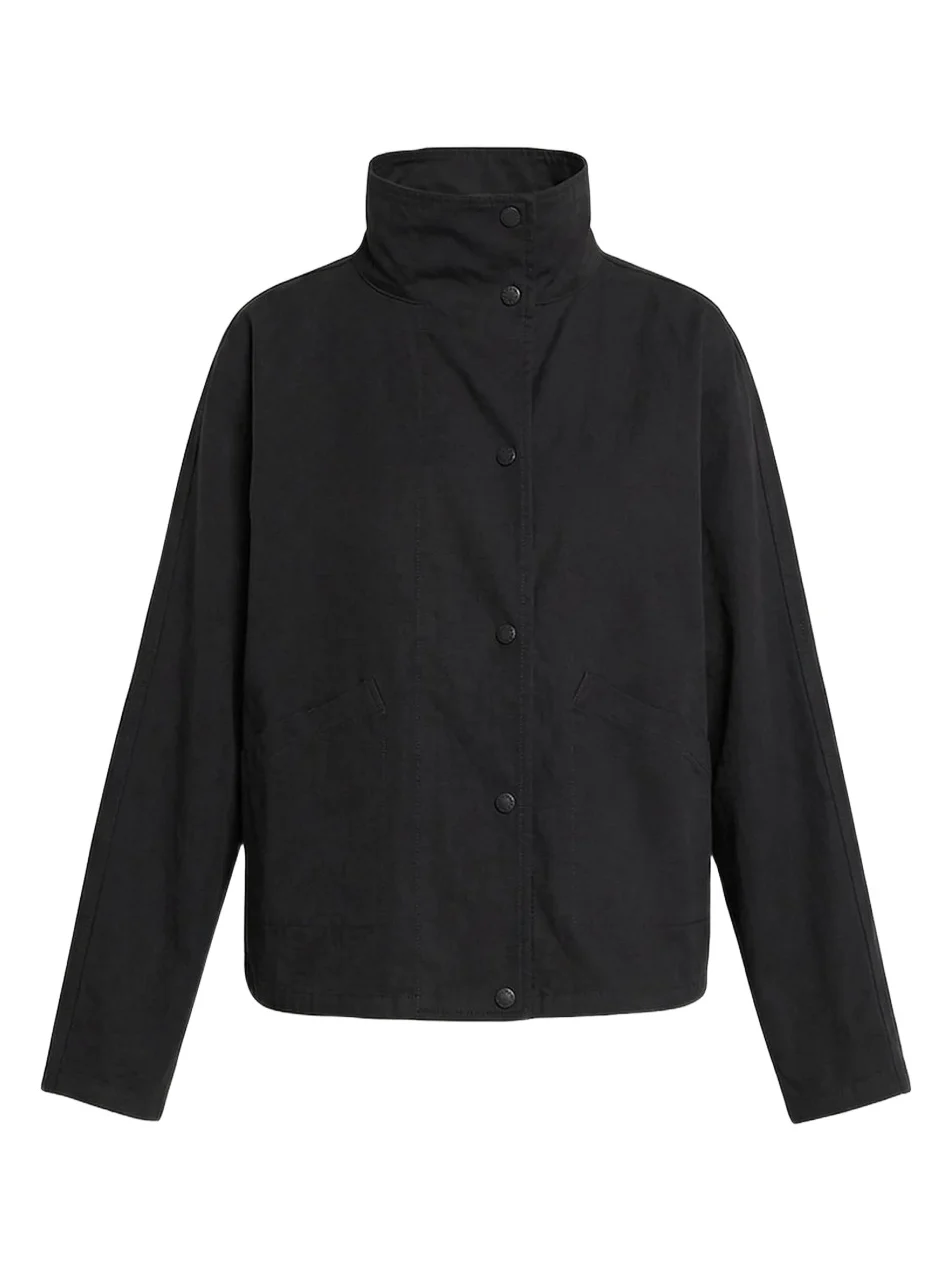 Women's Organic Cotton-Blend Stand-Collar Jacket Women's Organic Cotton-Blend Stand-Collar Jacket