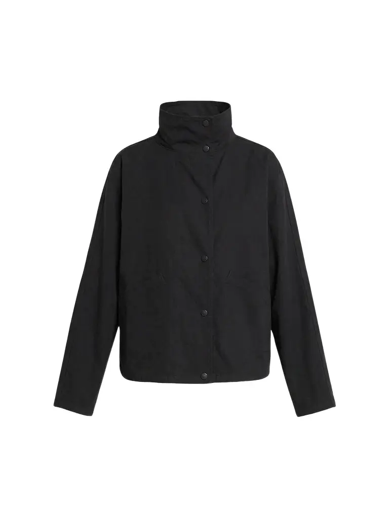 Women's Organic Cotton-Blend Stand-Collar Jacket Women's Organic Cotton-Blend Stand-Collar Jacket