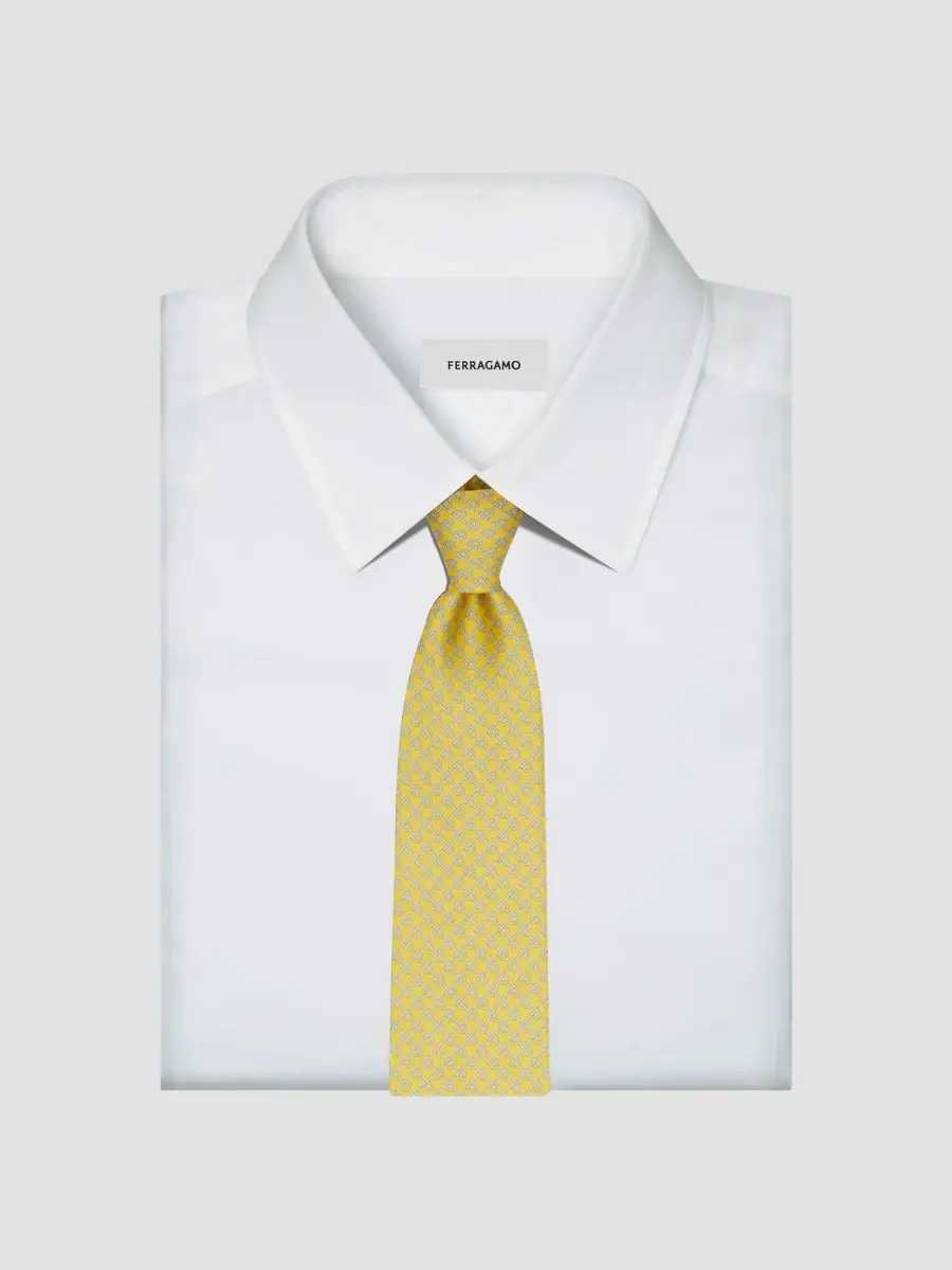 Ferragamo Men's Gancini Silk Tie | Thumbnail 4