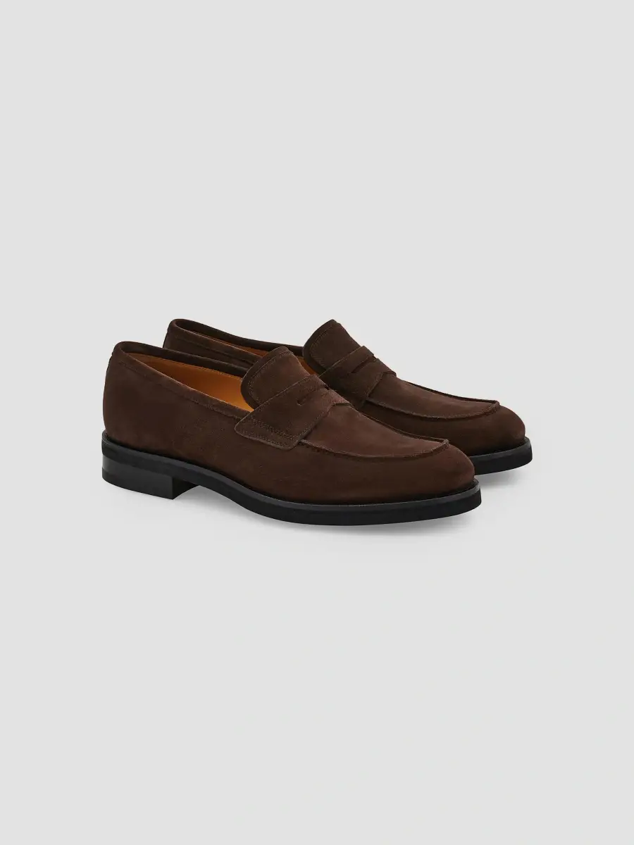 Ferragamo Women's Stefanovit Suede Penny Loafers | Thumbnail 2 Ferragamo Women's Stefanovit Suede Penny Loafers | Thumbnail 2