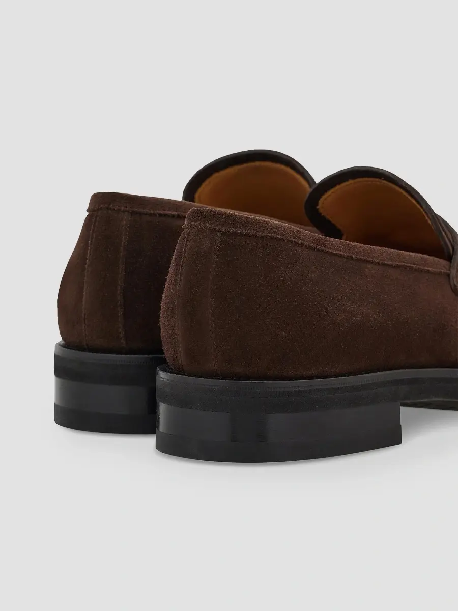 Ferragamo Women's Stefanovit Suede Penny Loafers | Thumbnail 4 Ferragamo Women's Stefanovit Suede Penny Loafers | Thumbnail 4