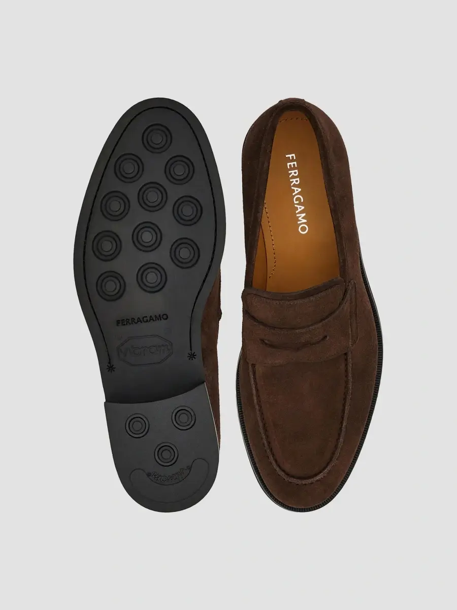 Ferragamo Women's Stefanovit Suede Penny Loafers | Thumbnail 5 Ferragamo Women's Stefanovit Suede Penny Loafers | Thumbnail 5