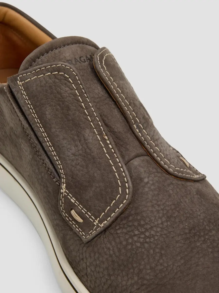 Ferragamo Men's Alfievit Suede Slip-On Sneakers | Thumbnail 5 Ferragamo Men's Alfievit Suede Slip-On Sneakers | Thumbnail 5