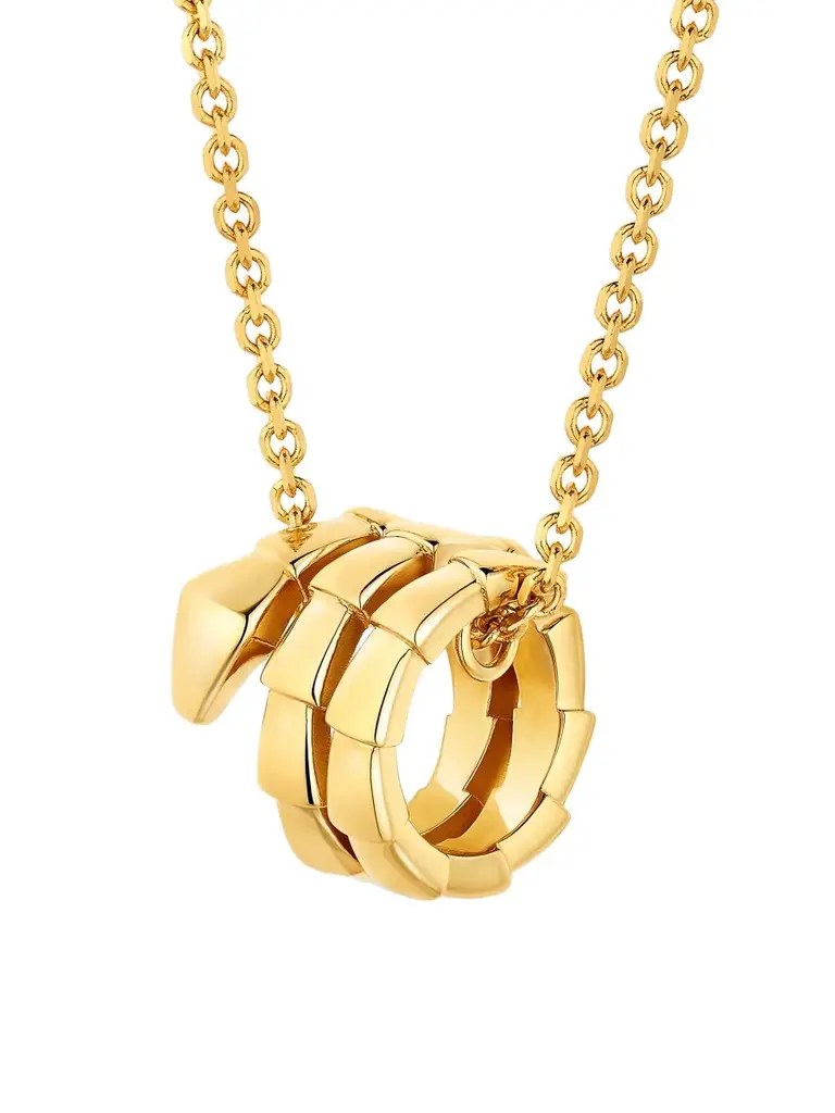 Women's Serpenti Viper 18K Yellow Gold Pendant Necklace