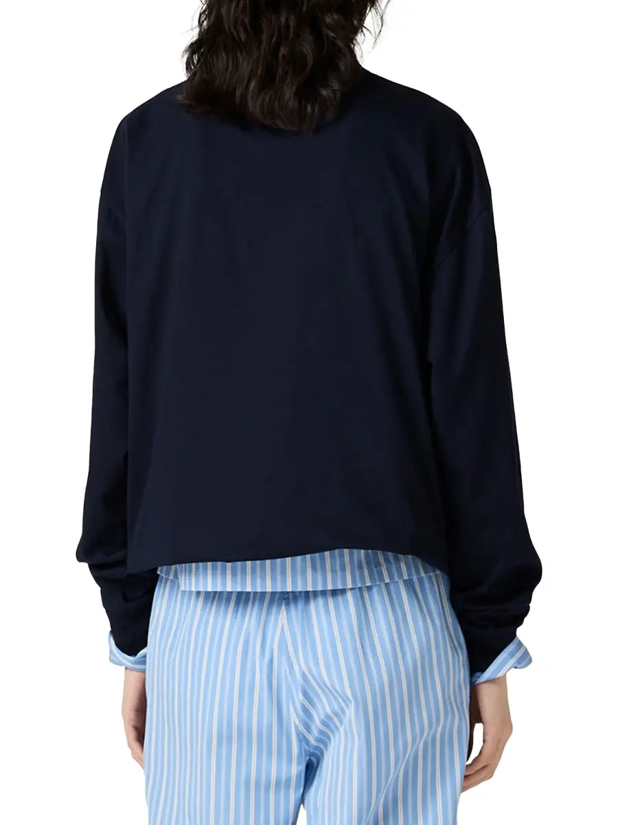 Miu Miu Women's Long Sleeved Jersey Sweatshirt | Thumbnail 3 Miu Miu Women's Long Sleeved Jersey Sweatshirt | Thumbnail 3