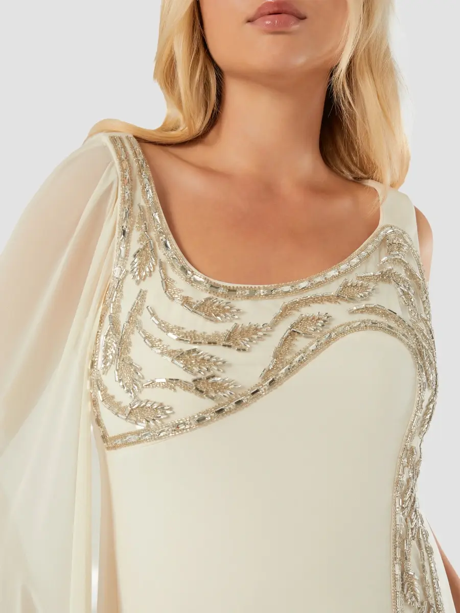 Marina Rinaldi Women's Embroidered Cady Dress | Thumbnail 5 Marina Rinaldi Women's Embroidered Cady Dress | Thumbnail 5
