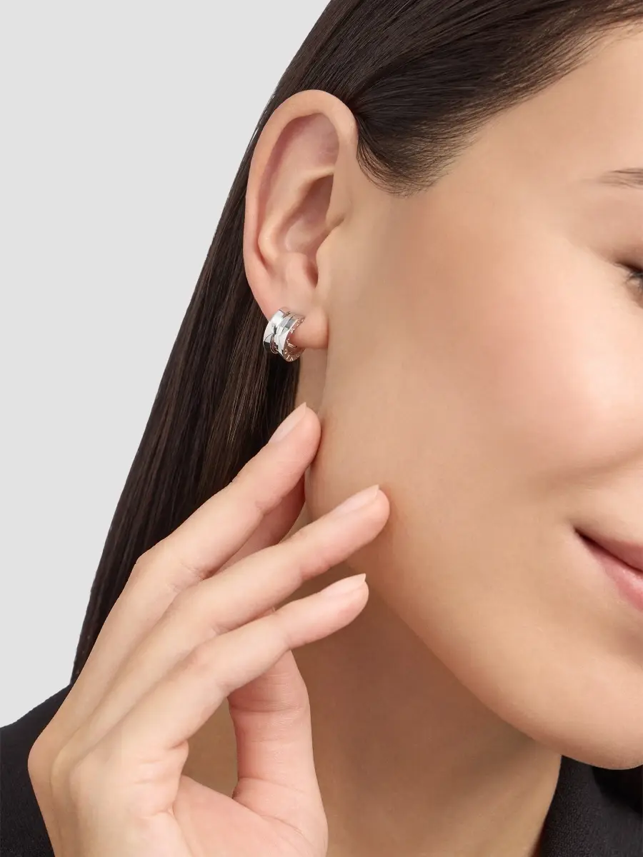 BVLGARI Women's B. zero1 18K White Gold Single Earring | Thumbnail 3