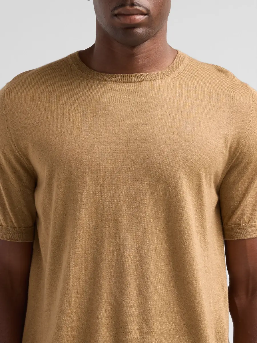 Isaia Men's Cashmere-Silk Short-Sleeve Shirt | Thumbnail 5 Isaia Men's Cashmere-Silk Short-Sleeve Shirt | Thumbnail 5