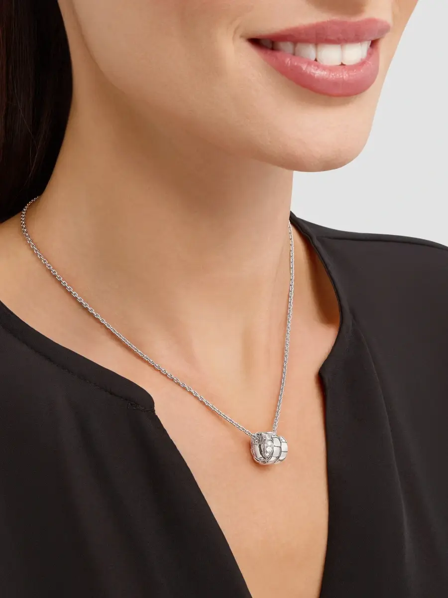 BVLGARI Women's Serpenti Viper 18K White Gold & 0.13 TCW Diamond Pendant Necklace | Thumbnail 2 BVLGARI Women's Serpenti Viper 18K White Gold & 0.13 TCW Diamond Pendant Necklace | Thumbnail 2