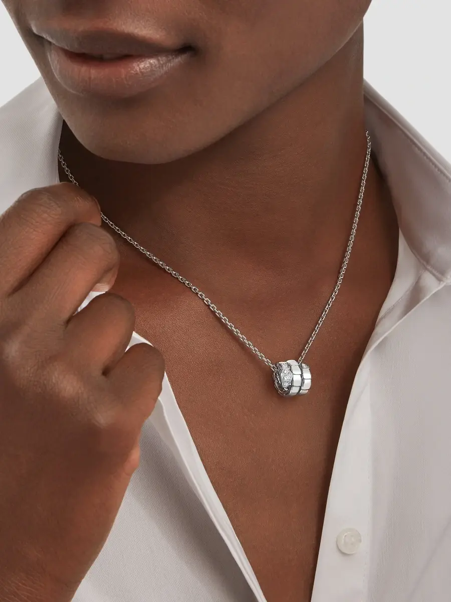 BVLGARI Women's Serpenti Viper 18K White Gold & 0.13 TCW Diamond Pendant Necklace | Thumbnail 3 BVLGARI Women's Serpenti Viper 18K White Gold & 0.13 TCW Diamond Pendant Necklace | Thumbnail 3