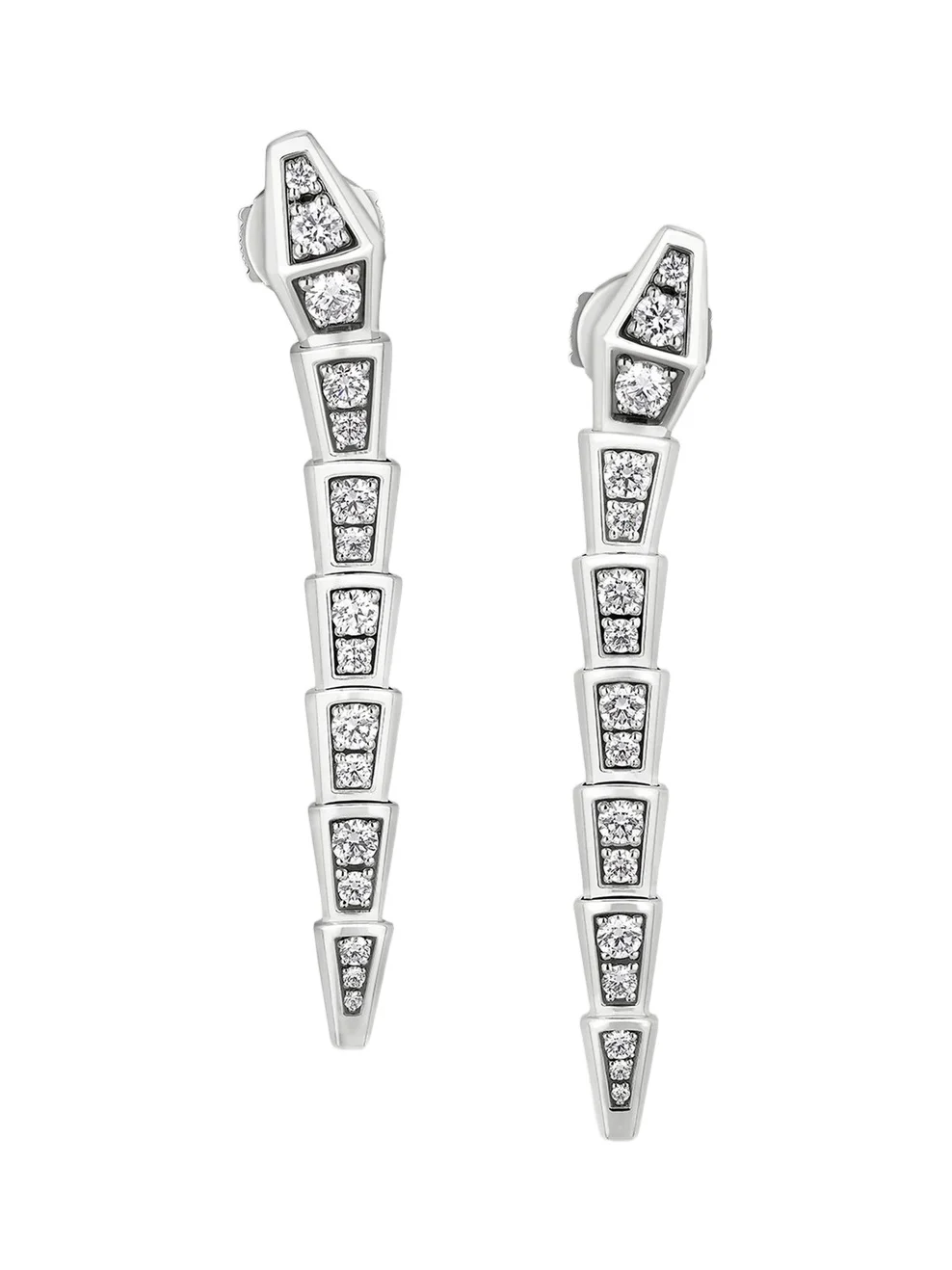 Women's Serpenti Viper 18K White Gold & 1.08 TCW Diamond Drop Earrings Women's Serpenti Viper 18K White Gold & 1.08 TCW Diamond Drop Earrings