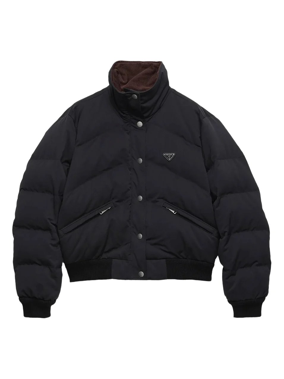 Prada Women's Cropped Compact Poplin Down Jacket