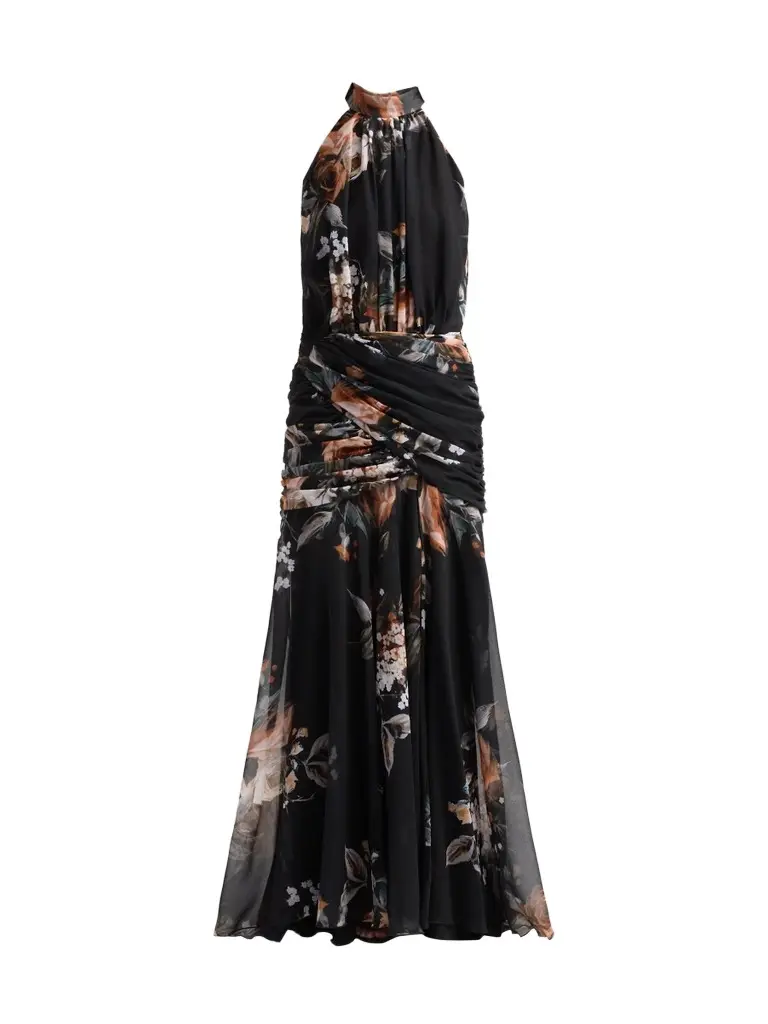 Chiara Boni La Petite Robe Women's Printed Chiffon Sleeveless Gown