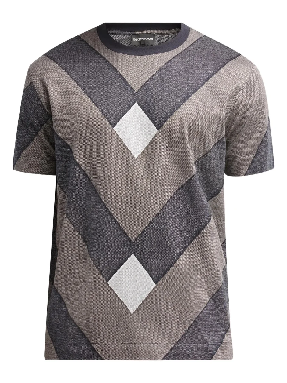 Men's Geometric-Print Jersey Crewneck T-Shirt Men's Geometric-Print Jersey Crewneck T-Shirt