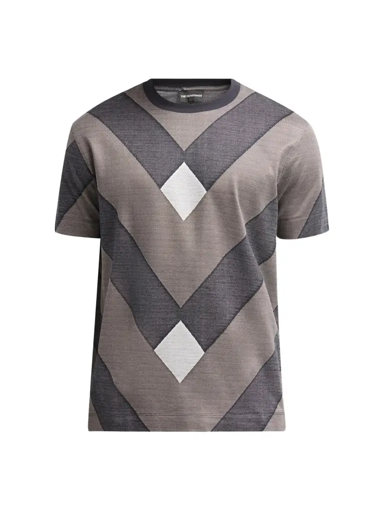 Men's Geometric-Print Jersey Crewneck T-Shirt Men's Geometric-Print Jersey Crewneck T-Shirt