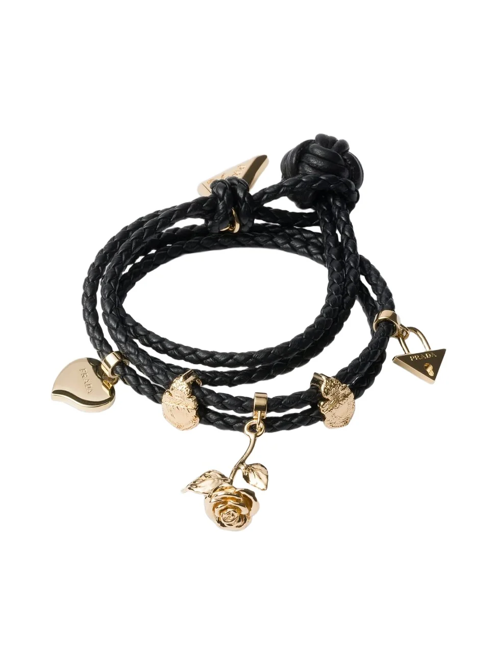 Prada Women's Braided Nappa Leather Bracelet