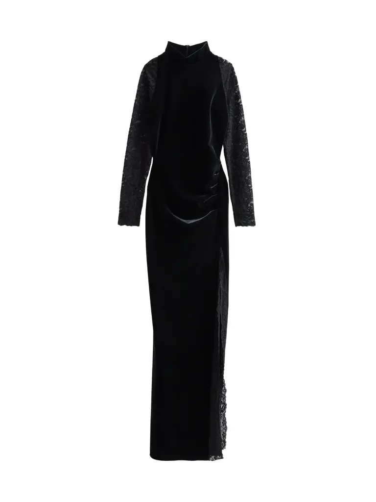 Chiara Boni La Petite Robe Women's Garim Velvet Lace Trumpet Gown