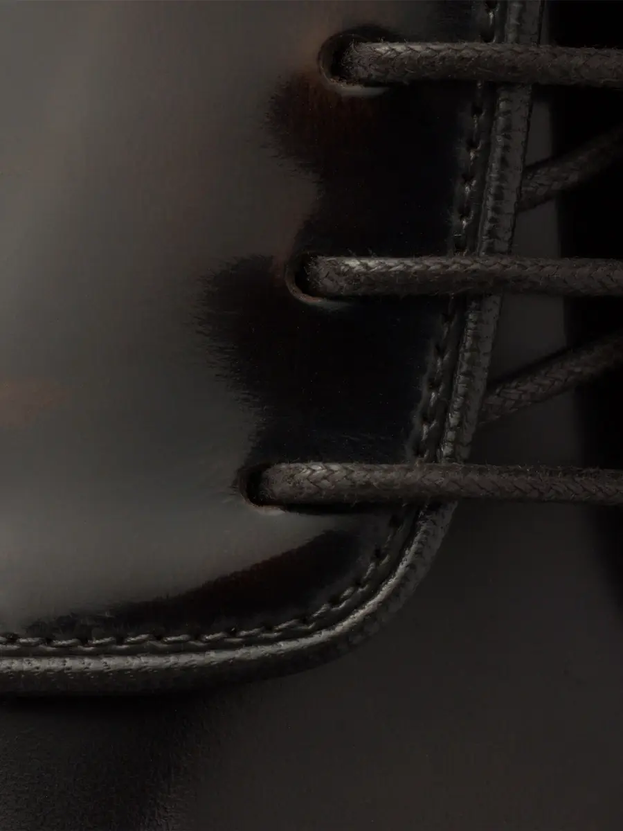 Prada Men's Brushed Leather Derby Shoes | Thumbnail 5