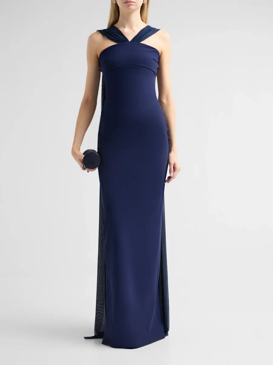 Chiara Boni La Petite Robe Women's Eridani Mesh-Panel Jersey Maxi Dress | Thumbnail 2 Chiara Boni La Petite Robe Women's Eridani Mesh-Panel Jersey Maxi Dress | Thumbnail 2