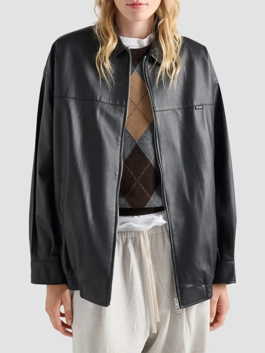Prada Women's Nappa Leather Jacket | Thumbnail 3 Prada Women's Nappa Leather Jacket | Thumbnail 3