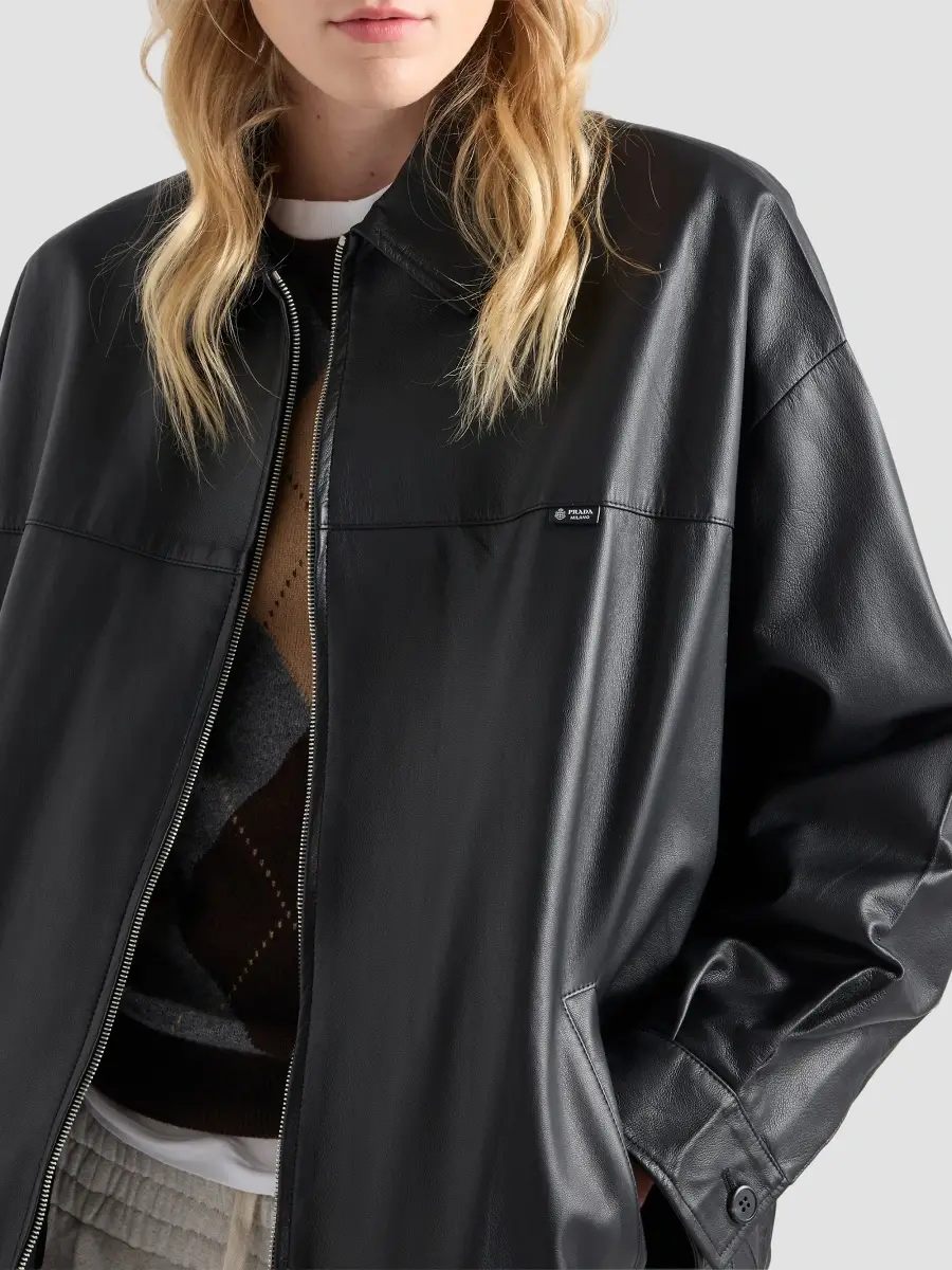 Prada Women's Nappa Leather Jacket | Thumbnail 5 Prada Women's Nappa Leather Jacket | Thumbnail 5