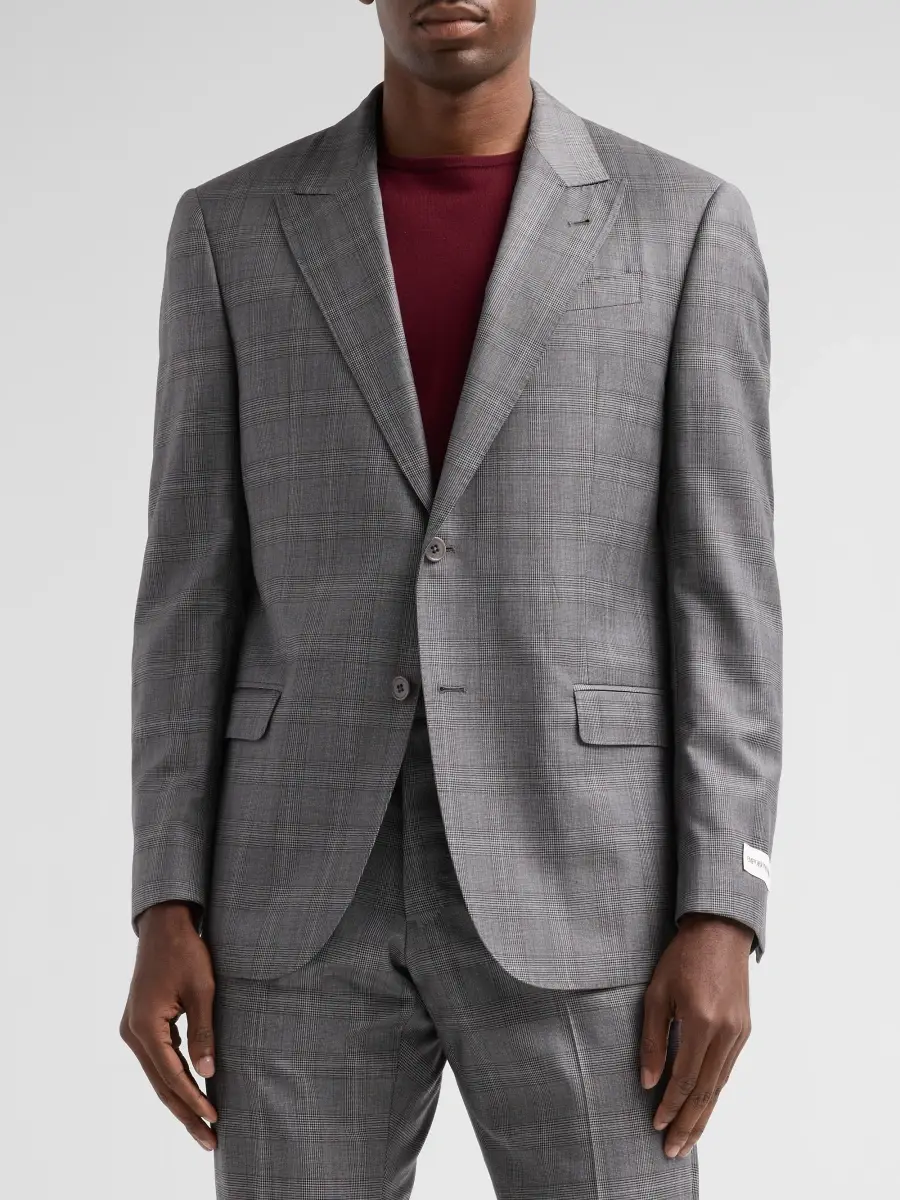 Emporio Armani Men's Glen Check Wool Single-Breasted Suit | Thumbnail 4 Emporio Armani Men's Glen Check Wool Single-Breasted Suit | Thumbnail 4