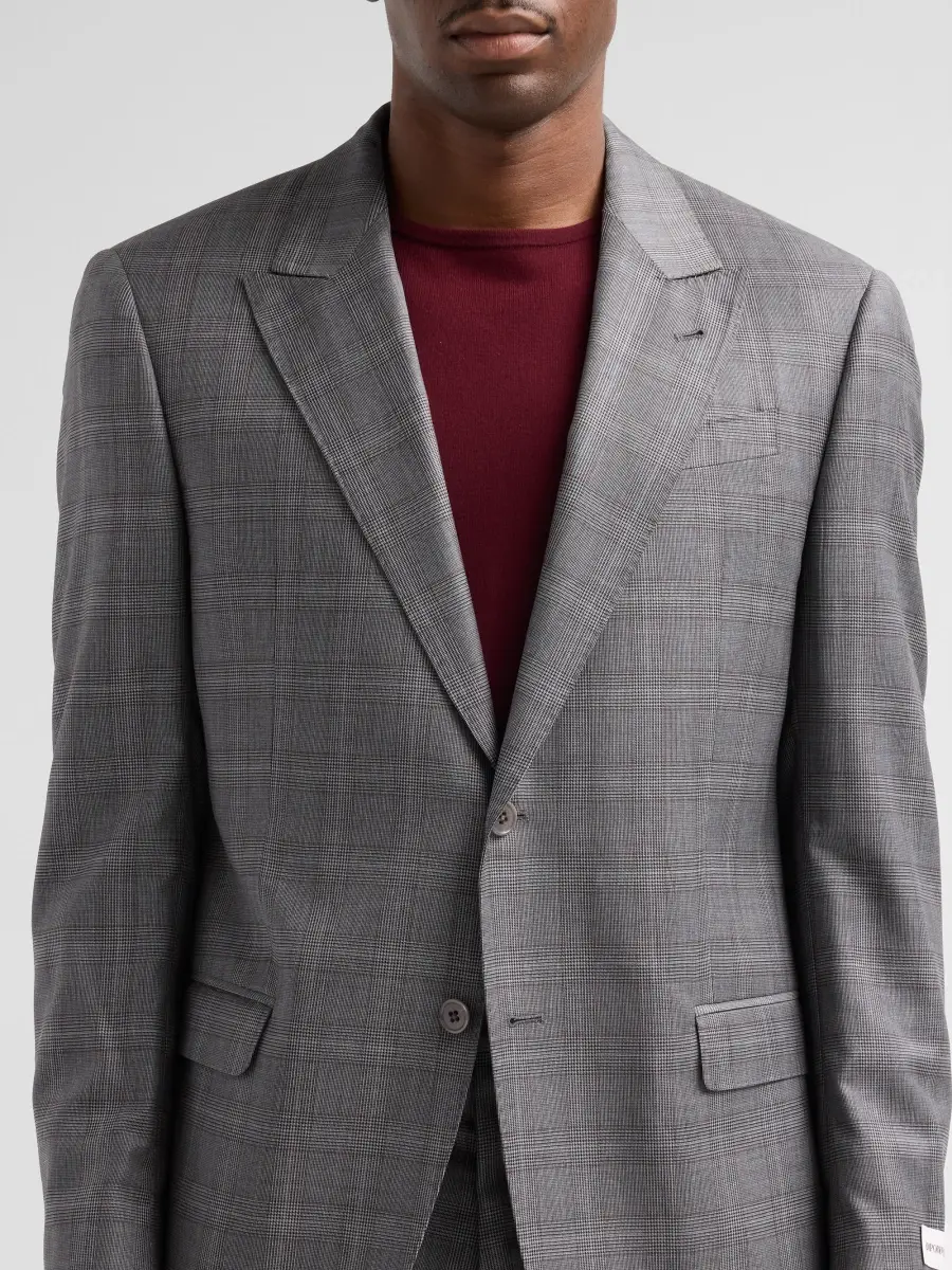 Emporio Armani Men's Glen Check Wool Single-Breasted Suit | Thumbnail 6 Emporio Armani Men's Glen Check Wool Single-Breasted Suit | Thumbnail 6