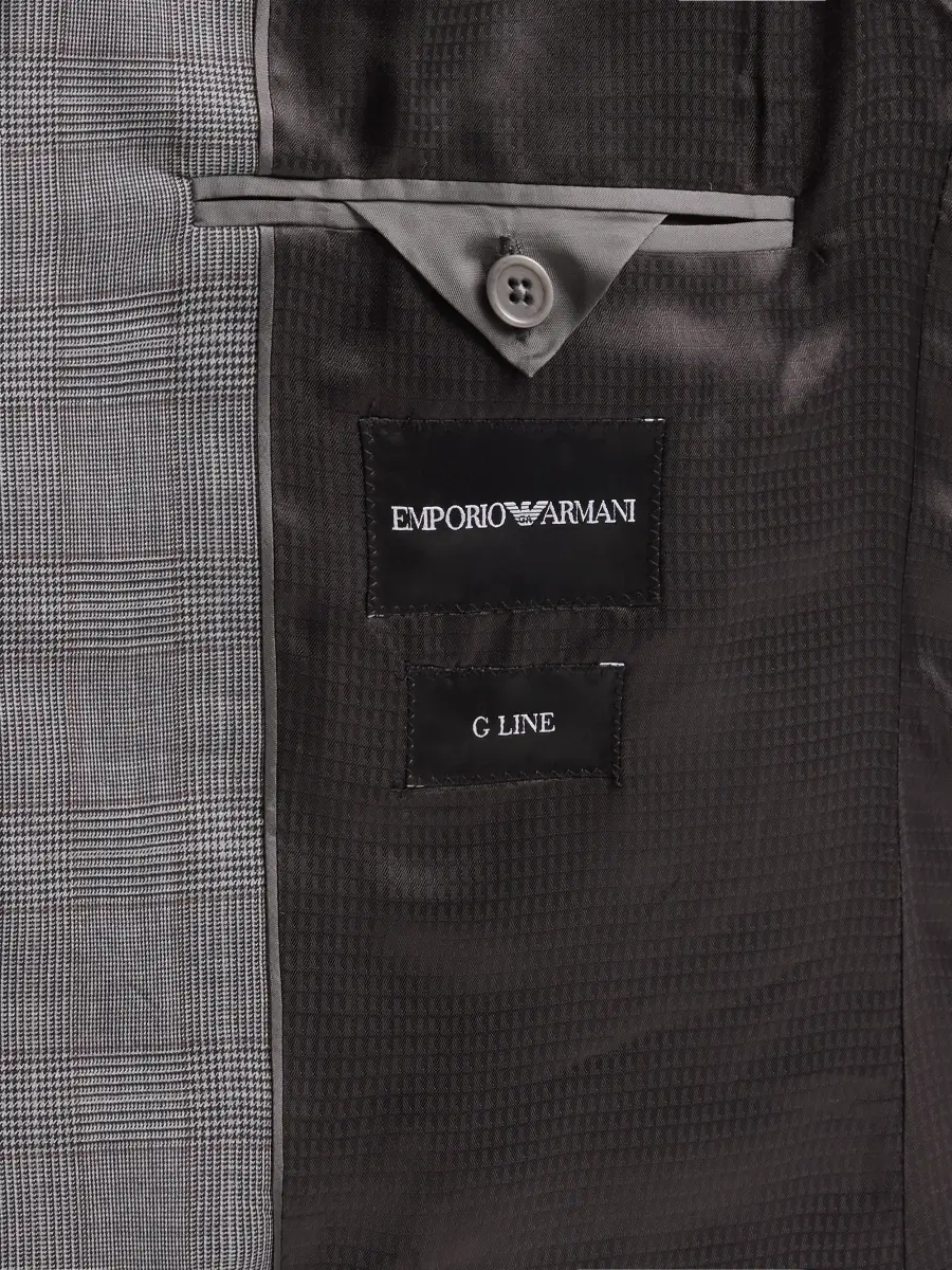 Emporio Armani Men's Glen Check Wool Single-Breasted Suit | Thumbnail 7 Emporio Armani Men's Glen Check Wool Single-Breasted Suit | Thumbnail 7