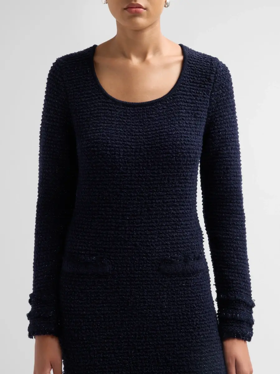 Chiara Boni La Petite Robe Women's Bouclé Mini Sweaterdress | Thumbnail 5 Chiara Boni La Petite Robe Women's Bouclé Mini Sweaterdress | Thumbnail 5
