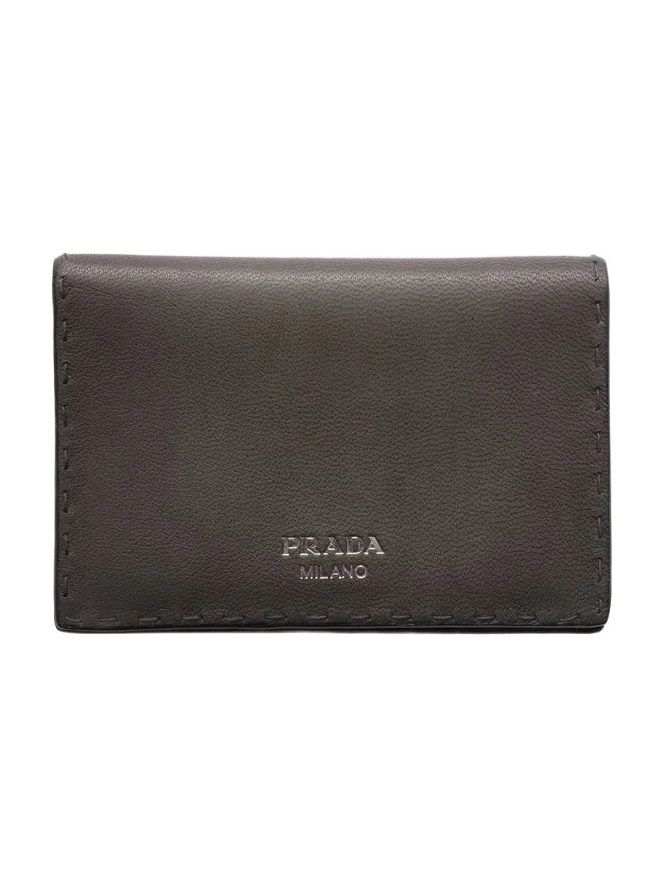 Prada Men's Antiqued Leather Card Holder