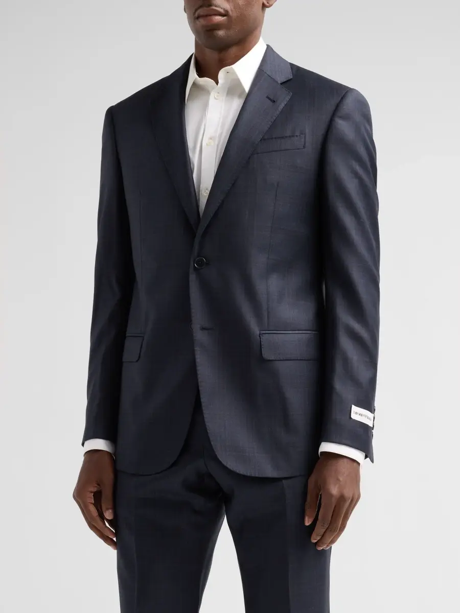 Emporio Armani Men's Plaid Wool Single-Breasted Suit | Thumbnail 4 Emporio Armani Men's Plaid Wool Single-Breasted Suit | Thumbnail 4